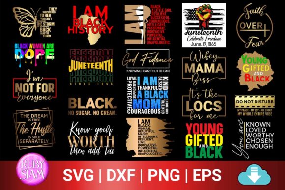 20 Afro Bundle SVG, Black Excellence Graphics and Crafts