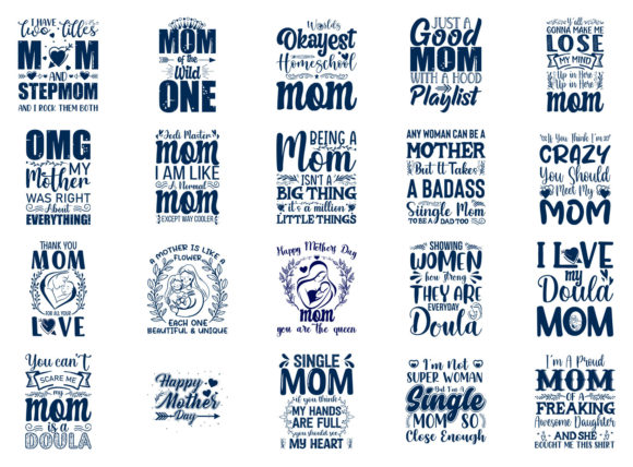 20 Mom Typographic SVG Bundle Review