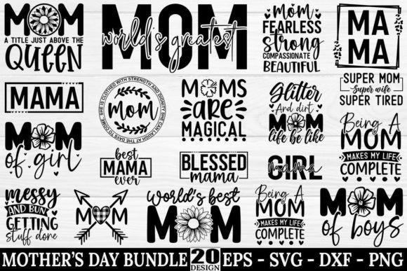 Mother s Day SVG Bundle Mom Design Graphics and Crafts